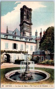 Postcard - The Court of the Museum - Nevers, France