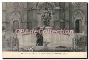 Postcard Old Saint Just En Chaussee monument