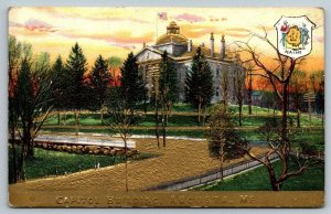 Augusta  Maine   State Capitol Building  Embossed  Postcard  c1915