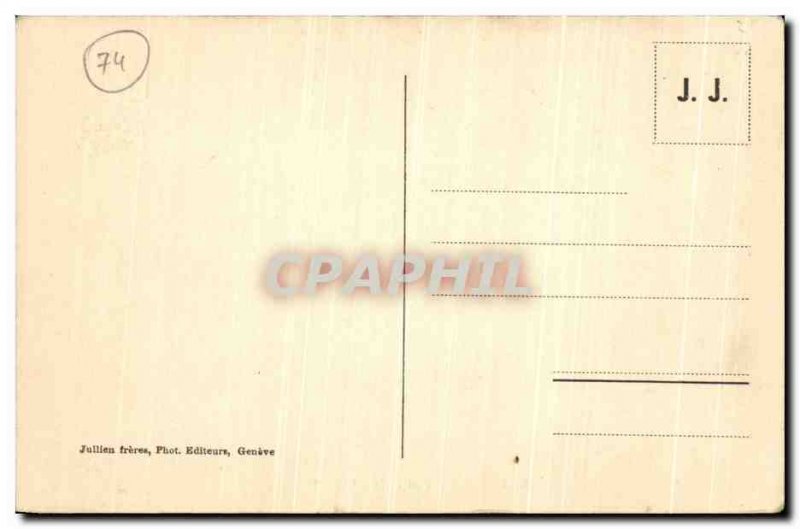 Old Postcard Chamonix and Mont Blanc