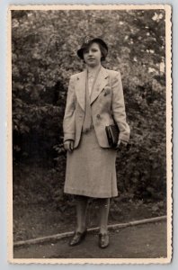 RPPC Lovely European Young Lady Real Photo Postcard H28