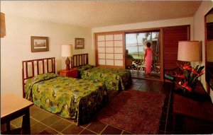 Guest Room Poipu Beach Hotel Kauai HI Vintage Postcard F67