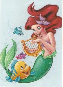 The Art of Disney. Ariel and Flounder 2005 USPS stamped PC. Size 15 x 1