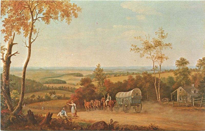 Conestoga Wagon Oil on Canvas Thomas Birch Shelburne Museum Vermont VT Postcard