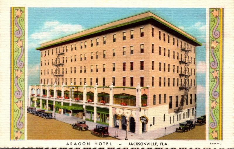 Florida Jacksonville Aragon Hotel Curteich