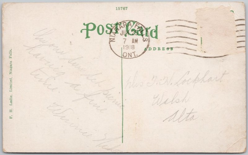 1918 Niagara Falls Queen Victoria Park Admin Building FH Leslie Postcard H81
