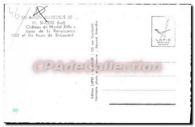 Postcard Old St Cere Chateau De Montal