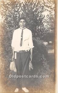 Young Boy real photo Indian Unused 