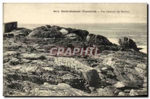 Old Postcard Saint Guenole Penmarch Vue Generale des Rochers