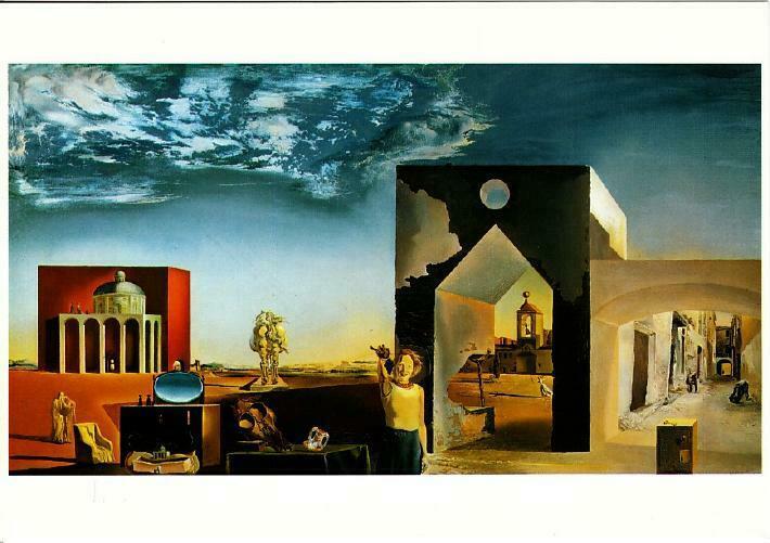 Suburbs of a Paranoiac-Critical Town by Salvador Dali Art Postcard