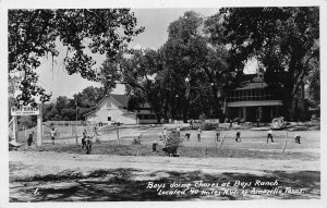 J79/ Amarillo Texas RPPC Postcard c1940-50s Chores Boys Ranch  425