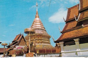 Chedee of Wat Phrathat , Top of Mountain Doi-Suthep , CHIENGMAI , Thailand , ...