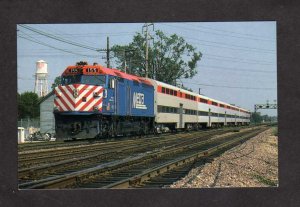 IL Chicago Regional Railroad Train Des Plaines Illinois Postcard Highland Park