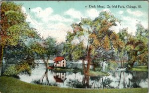 Chicago Illinois Duck Island Garfield Park 1909 to East Berlin PA Postcard T18