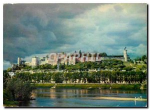 Postcard Modern Colors and Light of Loire Valley France Chatesau of Chinon (I...