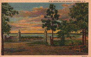 Vintage Postcard Scene on Lake Murray Columbia South Carolina Central News Pub.