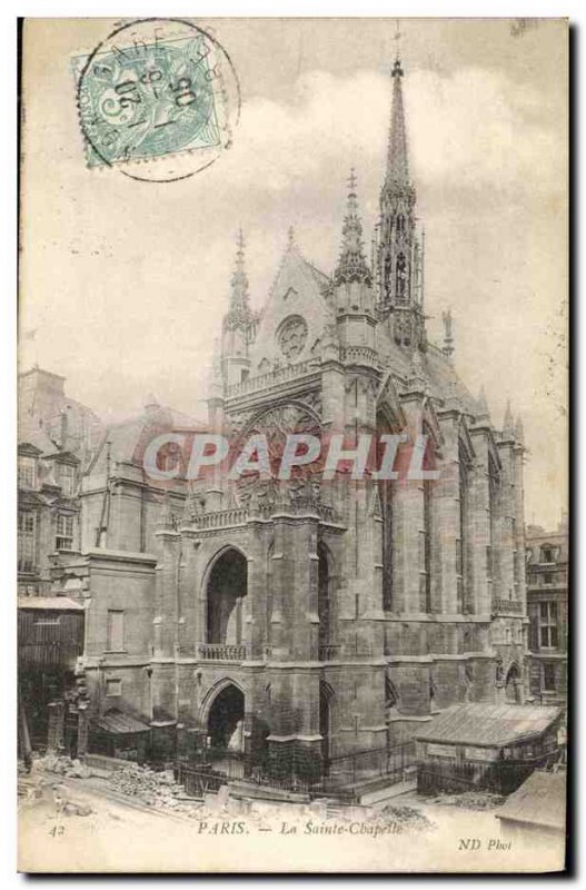 Old Postcard Paris La Sainte Chapelle