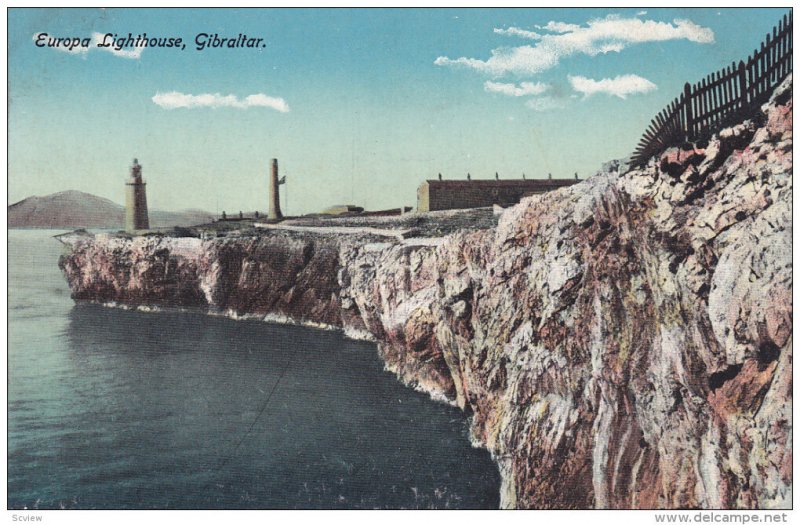 GIBRALTAR, 1900-1910's; Europa Lighthouse