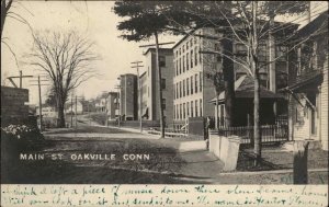 Oakville Watertown Connecticut CT Main St. c1905 Real Photo Postcard