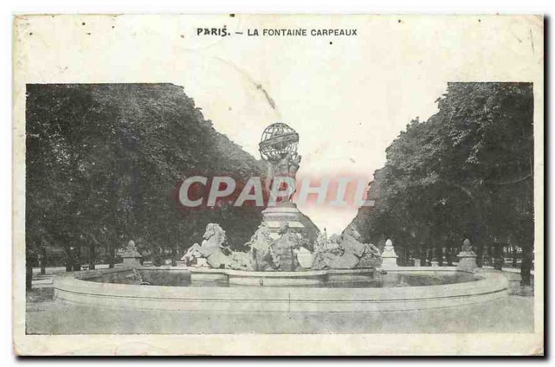 Old Postcard Paris Fountain Carpeaux