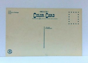 Rainbow Bridge Utah People On Horses Postcard 