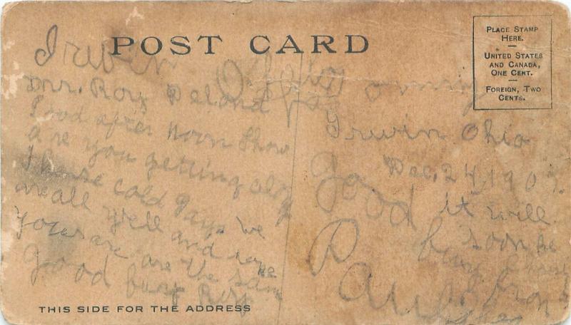 SHARPLES SEPARATOR COMPANY ADVERTISING POSTCARD c1910s THAT'S SO TEDDY, IT SKIMS