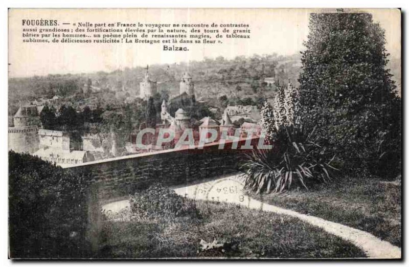 Old Postcard Fougeres Nowhere in France the traveler meets such grandiose con...