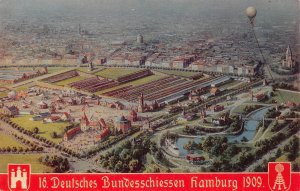 Germany Deutsches Bundesschiessen 1909 , Hamburg official postcard