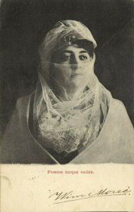 turkey, Femme Turque Voilée, Veiled Turkish Woman (1909) Postcard