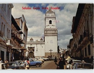 Postcard Templo de La Merced Greetings from Quito Ecuador