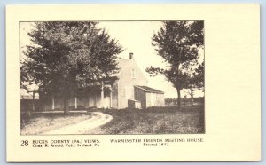 1940 Bucks County Pennsylvania Postcard Views Warminster Friends Meeting House