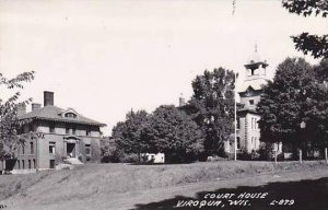 Wisconsin Viroqua Court House Real Photo RPPC