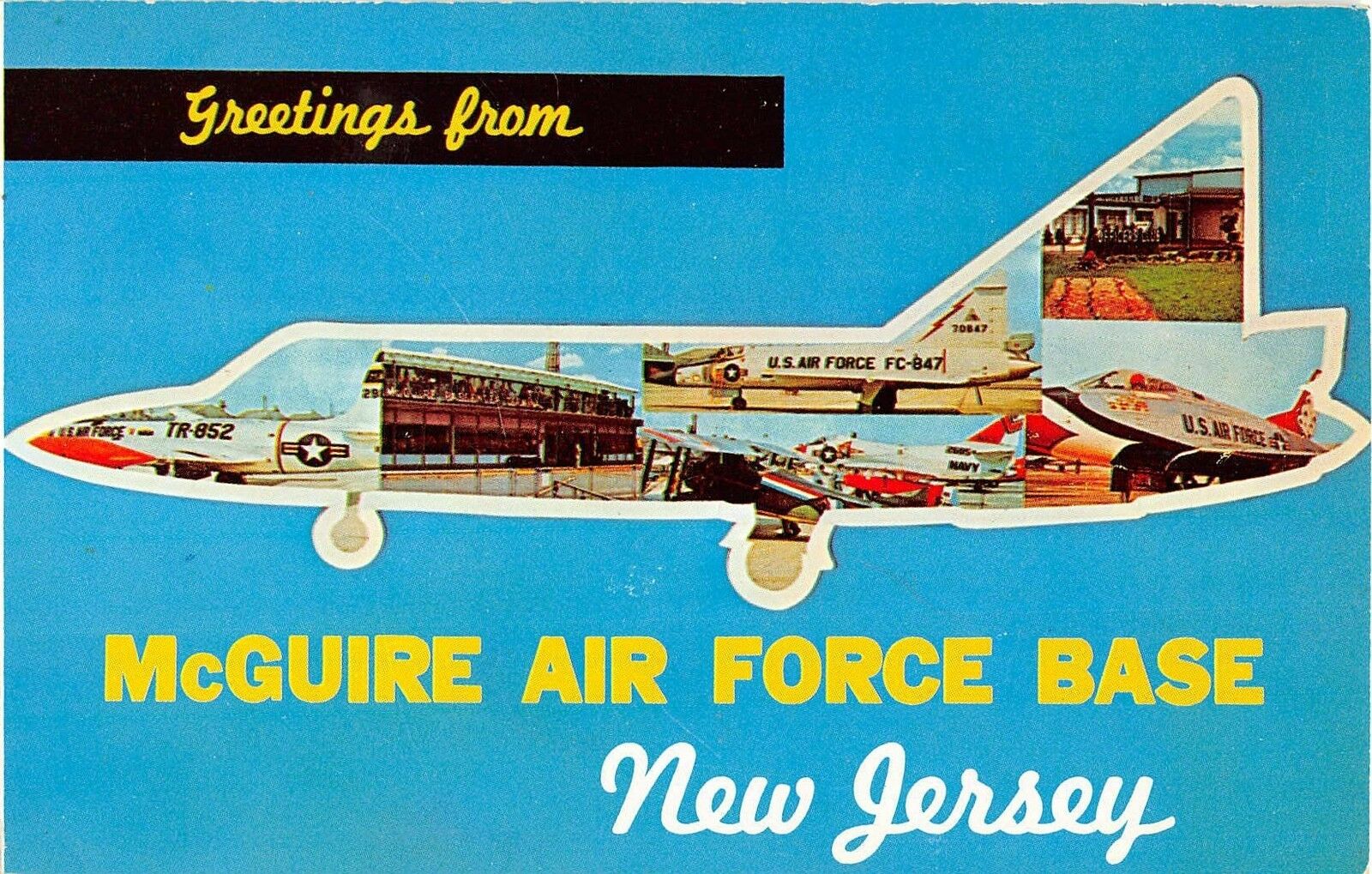 McGuire Air Force Base New Jersey vintage postcard V5161 United