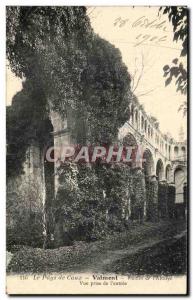 Old Postcard The Country De Caux Valmont From Ruins & # 39Abbaye View From Ja...