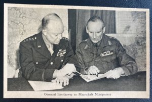 Mint England Real Picture Postcard General Eisenhower & Montgomery