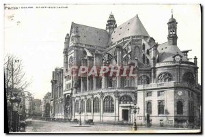 Old Postcard Paris Saint Eustache Church