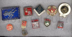 000175 WRESTLING set 10 russian different pins #175