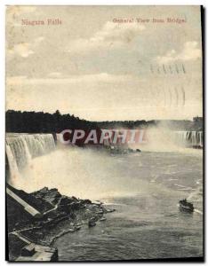 Old Postcard Niagara Falls General View From Bridge