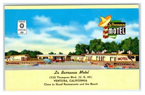 VENTURA, CA California ~ Roadside Hwy 101  LA BARRANCA MOTEL  c1950s Postcard