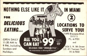 Florida Miami Nolgren's Painted Horse Restaurant 1962