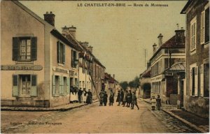 CPA Le CHATELET-en-BRIE Route de Montereau COLORISÃ (19772)