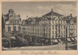 Munchen Hotel Leinfelder Antique German Postcard