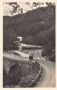 Ulvik Hardanger Norway Crossing Bridge Real Photo Antique Postcard J74521