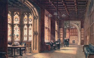 Vintage Postcard Aye Division Lobby Interior House Of Parliament Oilette Raphael