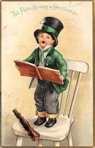 Artist Ellen Clapsaddle Saint Patrick's Day postal used unknown corner wear