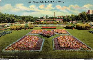 Illinois Chicago Garfield Park Flower Beds Curteich