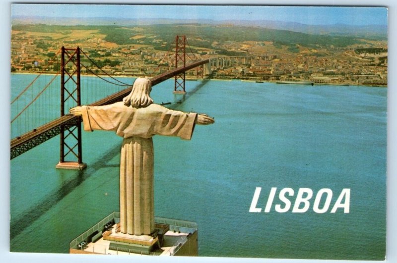 LISBOA Cristo-Rei LISBON Portugal 4x6 Postcard