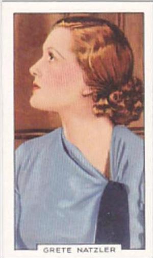 Gallaher Cigarette Card Portraits Famous Stars No 3 Grete Natzler