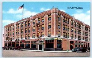 BILLINGS,, MT Montana ~ New GRAND HOTEL c1930s Cars Yellowstone County Postcard