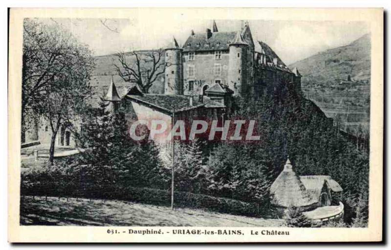 Old Postcard Dauphine Uriage les Bains Chateau